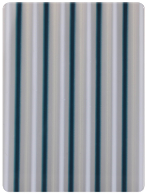 O acrílico moldado listrado branco azul da pérola cobre a decoração da mobília da placa